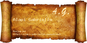 Alapi Gabriella névjegykártya